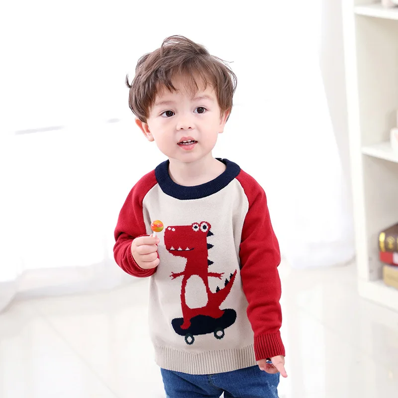 Boys Sweatershirt Autumn Winter Brand Sweater Coat Jacket For Toddle Baby Boy Sweater 2 3 4 5 6 7 Year warm boys Clothes