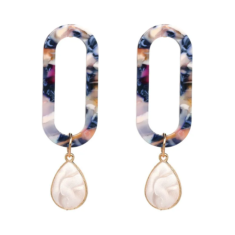 KOMi Buy 2 Get Gift Contact us Bohemian Ethnic Earrings Acetate Drop for Women Simple Street Party Jewelry I0416 | Украшения и