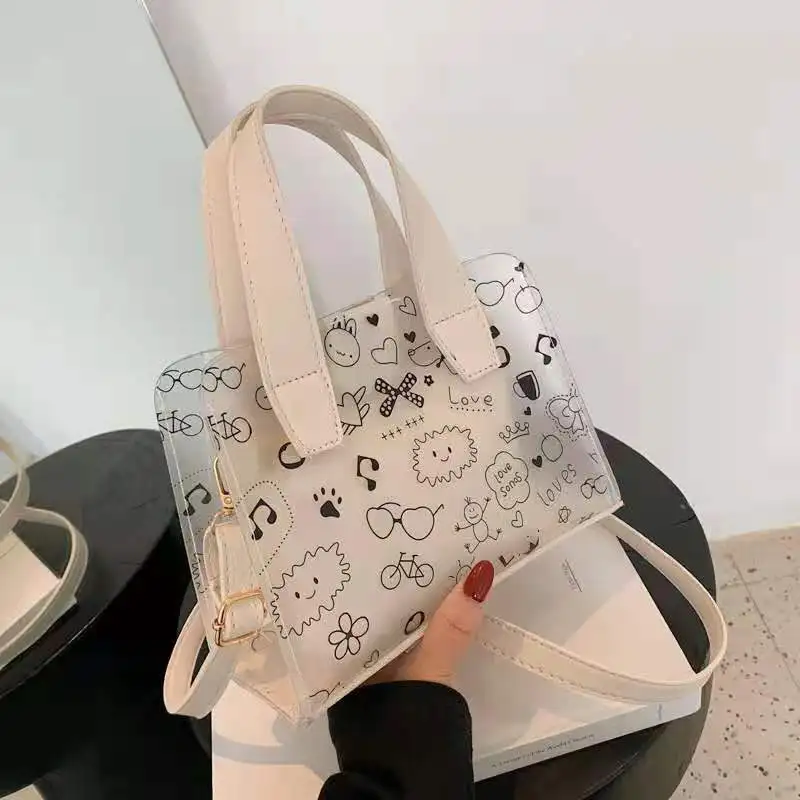 

Bolso de hombro transparente para mujer, bandolera pequeña de diseñador para vacaciones de viaje, bolso de playa