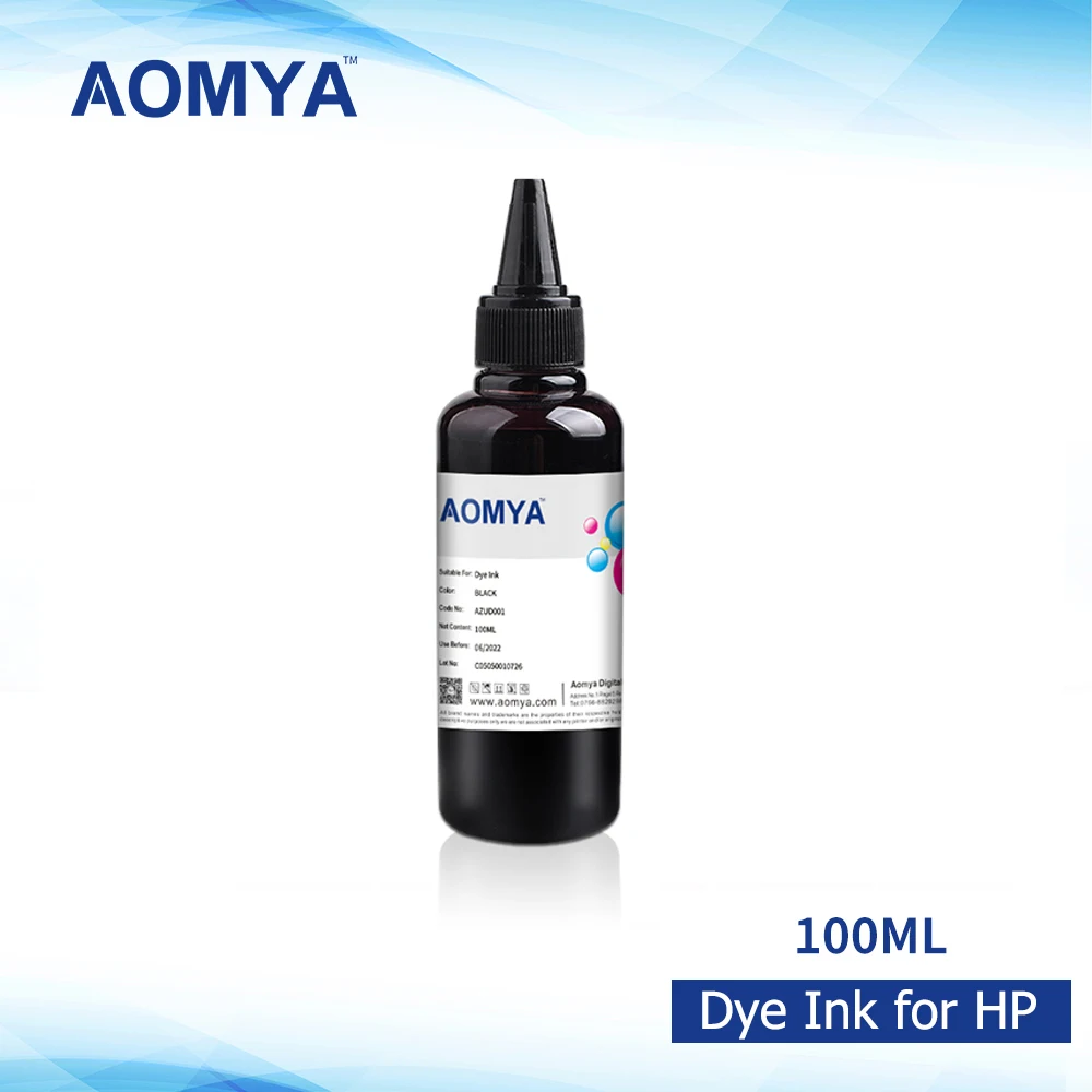 Aomya 100ml Black Dye Based Ink Compatible for HP950/932/920/934/564/364/178/685/655/711 all Inkjet Printer Bulk Ink