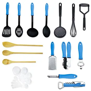 

25/28 Piece Kitchen Utensils Cooking Utensil Set Spatula, Spoon, Ladle, Slotted Turner,Can Opener Measuring spoon Cooking Tools