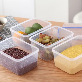

Fresh-Keeping Box Household Refrigerator Box Transparent Storage With Lid Kitchen Can PP Sealed Microwave Oven Lunch Box