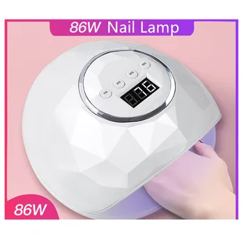 

86W Nail Lamp Infrared intelligent induction Four-gear timing function 39 LED/UV Double light source lamp beads