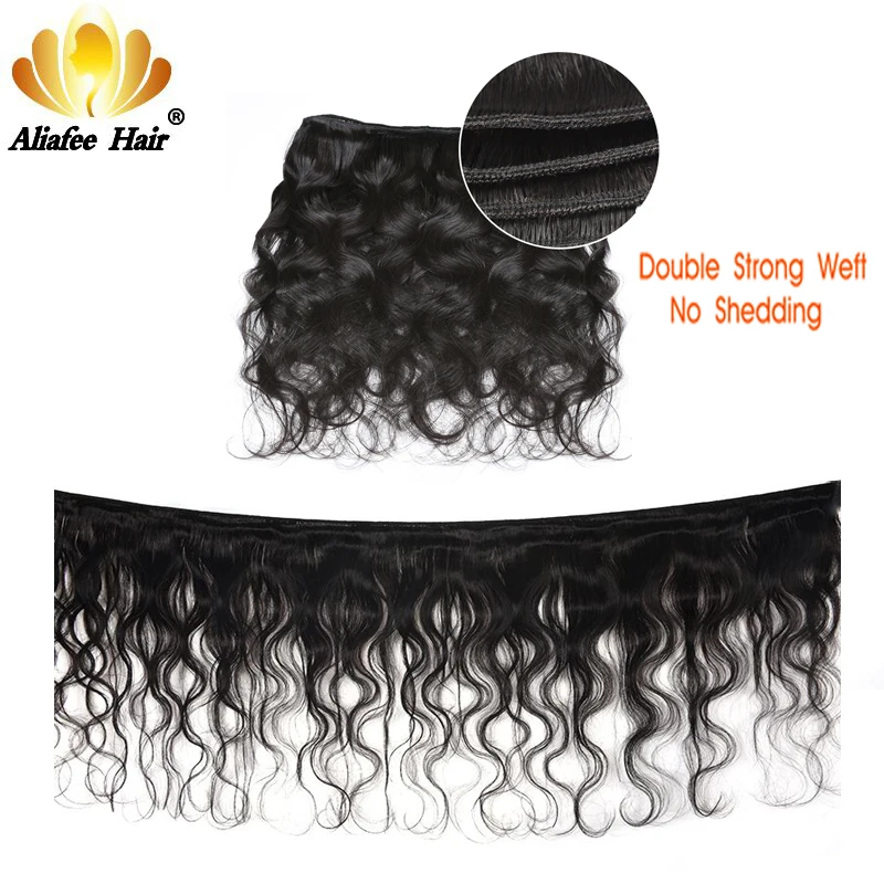 Aliafee Hair Malaysian Body Wave 3 Bundles Weave #T1B/27/Natural Color 8"-30" 100% Human Hair Non-Remy Body Wave Extension