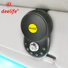 Deelife Bluetooth Car Kit Handsfree Sun Visor Multipoint Speakerphone with Loud Speaker BT 5.0 Auto Hands-free for Phone