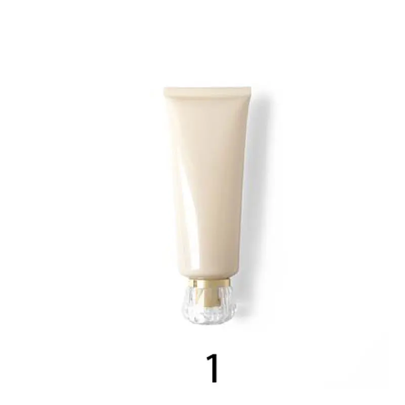 Gorgeous Beige Cosmetic Storage Bottle Portable Empty Makeup Tools Packaging Container Acrylic Cap Soft Tubes 100ml 50pcs/lot