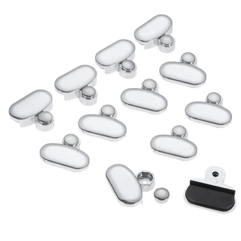 

DRELD 12x Glass Clamp Alloy Glass Clip Shelf Support Bracket Holder Advertising Plate Glass Clamp Bathroom Mirror Fixed Fitting