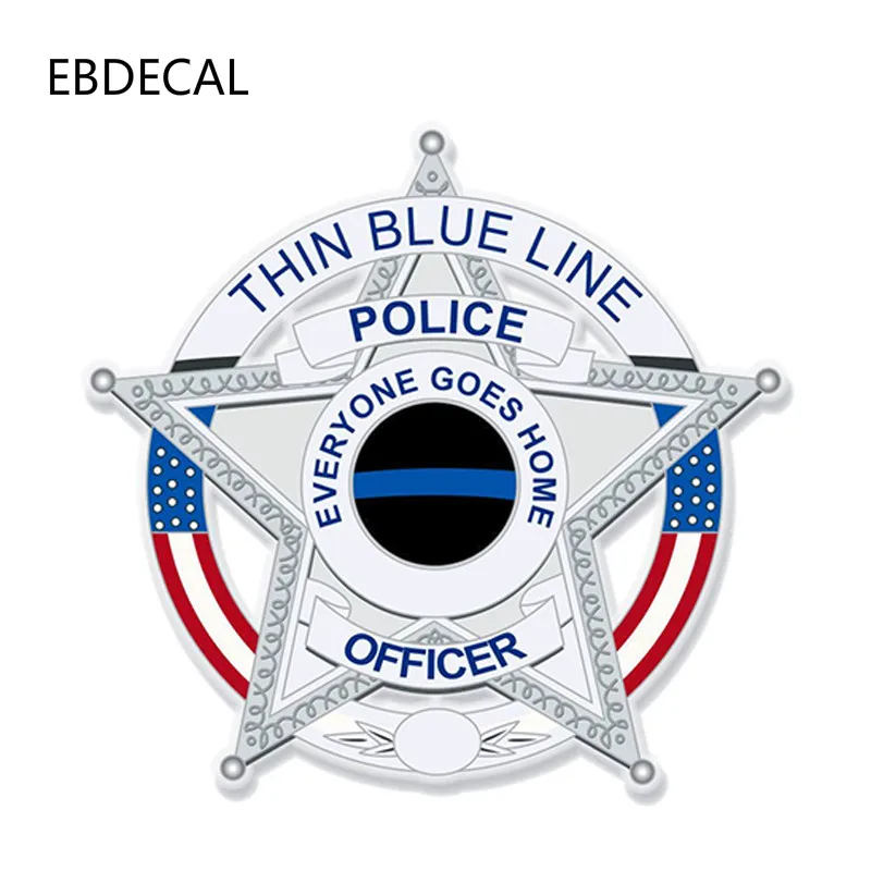 Наклейка на стену с изображением полиции спецназа-тонкая синяя линия для