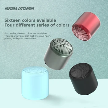 

TWS Metal Super Mini Wireless Bluetooth Speaker Portable Small Pocket Size With Selfie Remote Control Microphone Lanyard