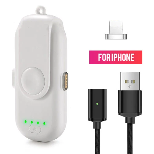 For Apple White TOPZERO Портативный 4 Мини power Bank Магнитная Быстрая зарядка для iPhone samsung Micro type C Мобильный телефон power bank зарядное устройство - Цвет: For Apple White