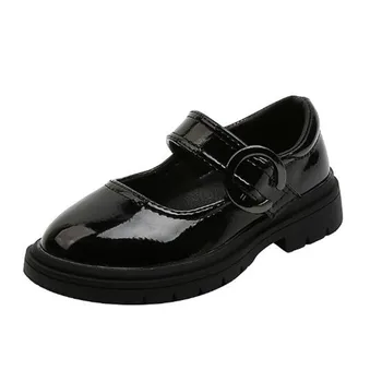 

Girls' Leather Shoes 2020 Autumn Children's Black Princess Shoes Baby Soft Sole Mary Jane Shoes
