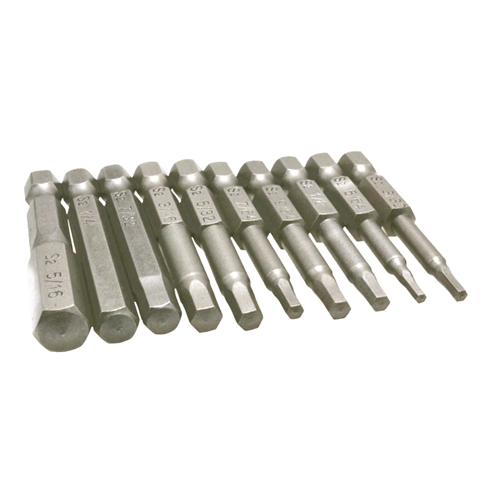 10pcs Imperial Hex Shank Screwdriver Bits Allen Wrench Drill Bit Magnet Tips Quick Release Screwdriver Bit Screwdriver Bits Hand ► Photo 3/6