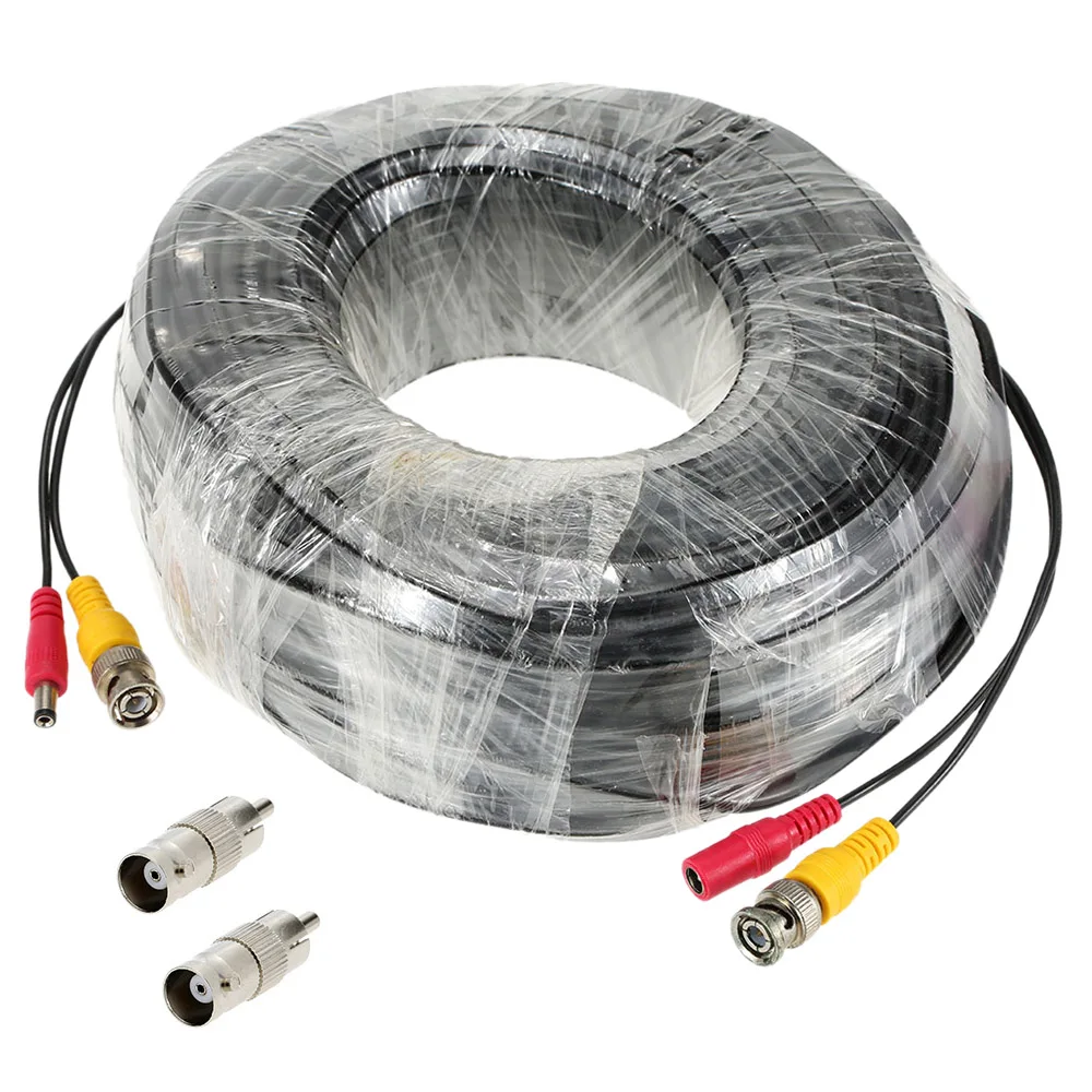 

BNC Video Power Siamese Cable 98ft 30M CCTV Cable For Surveillance Camera DVR System