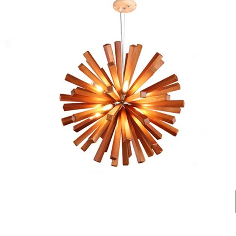 

Modern Light luxury creativity LED Chandeliers Solid Wood Dandelion Hanging Lamp Chandelier for Living Room Bar Cafe Foyer Study