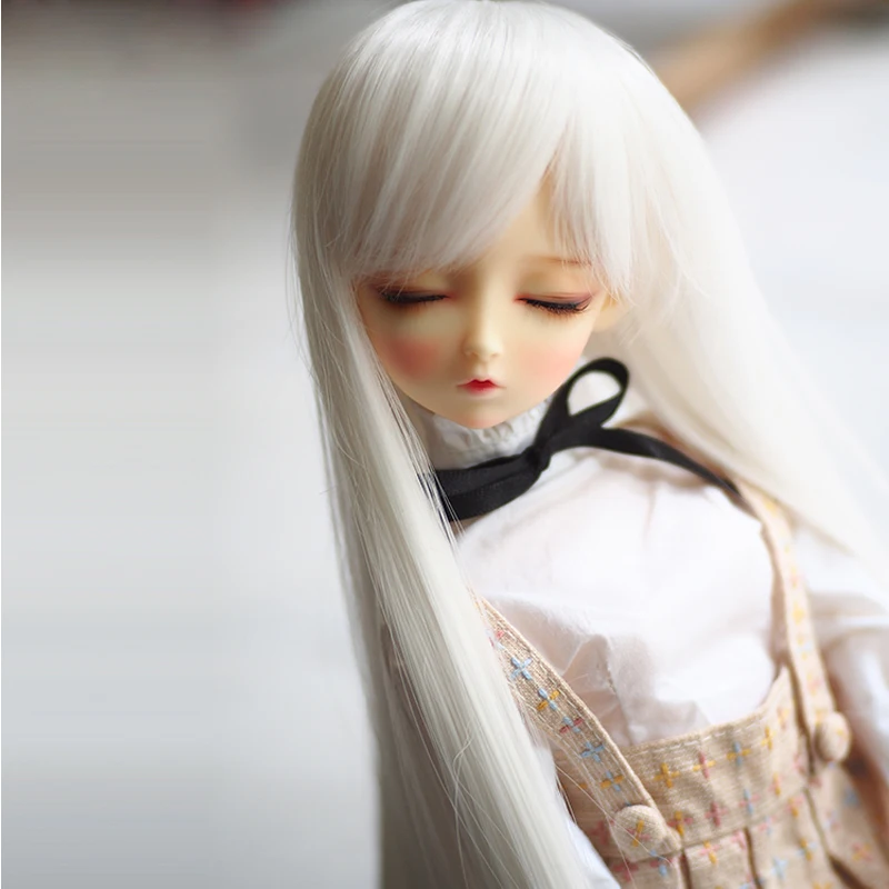 [wamami] 11# Cute Fashion White Straight Wig 1/4 MSD 1/6 1/3 SD DZ AOD BJD Dollfie | Игрушки и хобби