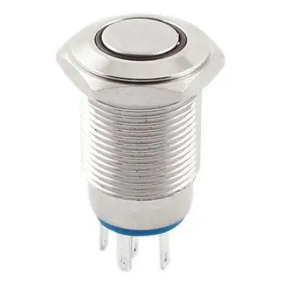 

DC 12V Red LED Angel Eye SPDT 1NO 1NC Latching Metal Pushbutton Switch 16mm