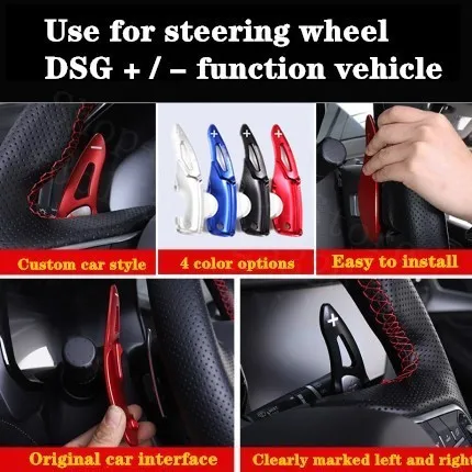 Puou high quality For Toyota 86-19 2pcs car accessories Steering Wheel Aluminum Shift Paddle Shift Extend Shifter