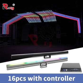 

16pcs+Controller LED Pixel Tube Guardrail Tube RGB/FC High-efficiency LEDs Colorful Outdoor Waterproof Can Individual Control