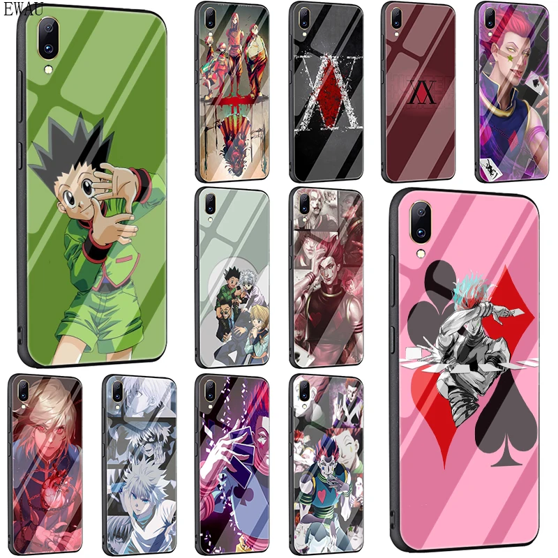 EWAU Hunter X Hunter закаленное Стекло телефон крышка для Vivo V5 Y89 Y85 V15 Y17 Y91 Y93 Y95 Y91C