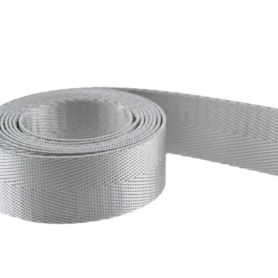 5Meters 25mm Nylon Webbing High Tenacity Backpack Strap Webbing Ribbon Clothes Sewing Tape Outdoor Backpack Bag Parts - Цвет: grey