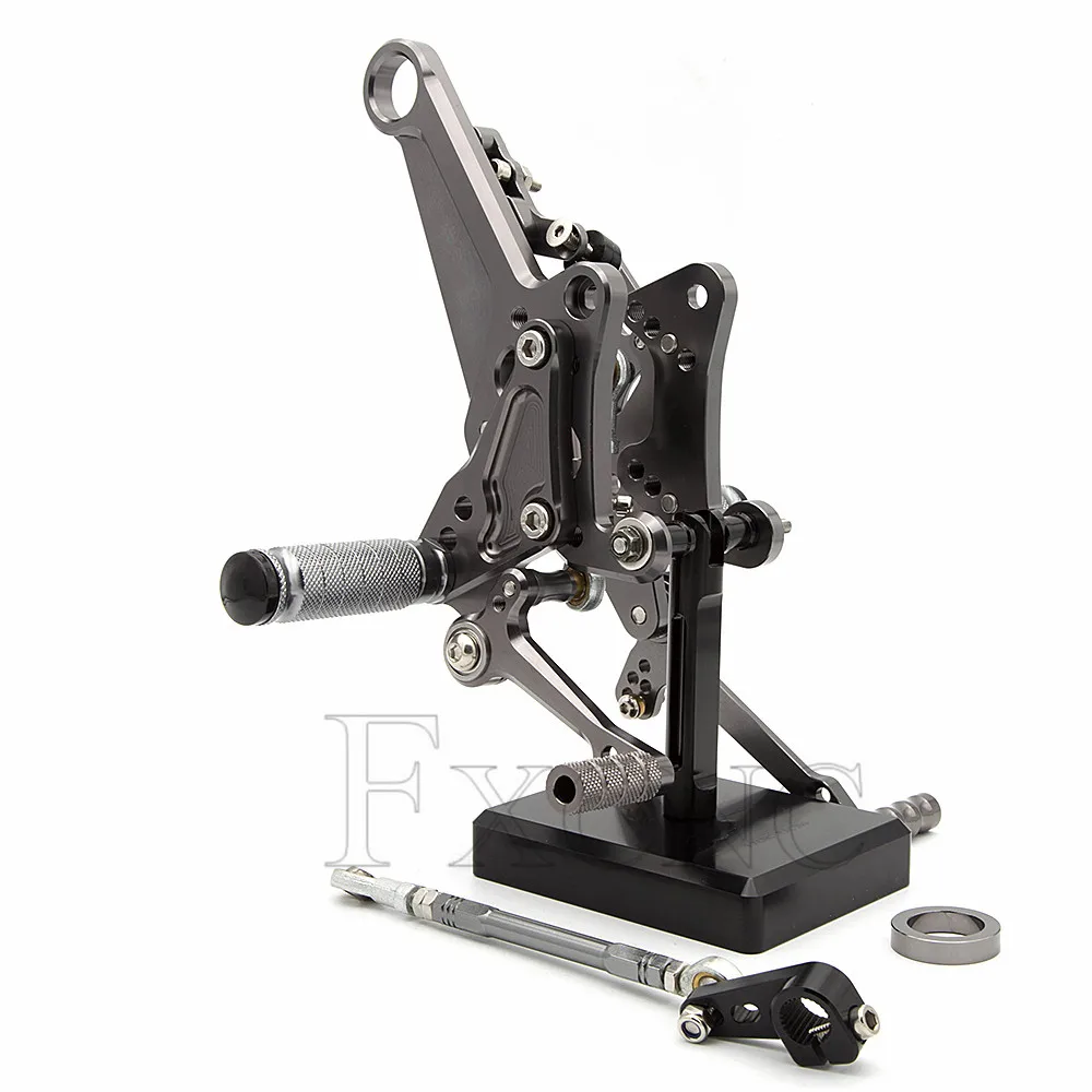 Для Ducati Carbon 2011- Diavel 2011- CNC алюминиевый сплав мотоцикл подножка для ног Педаль peg Rearset задний Набор - Цвет: Grey
