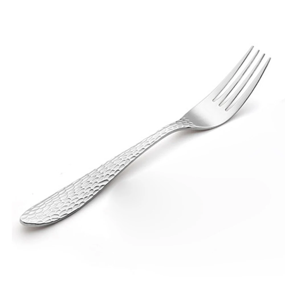 Набор столовых приборов класса люкс столовая посуда из нержавеющей стали серебряная ложка Вилка нож набор ресторанная посуда бытовая качественная посуда столовое серебро - Цвет: Fork