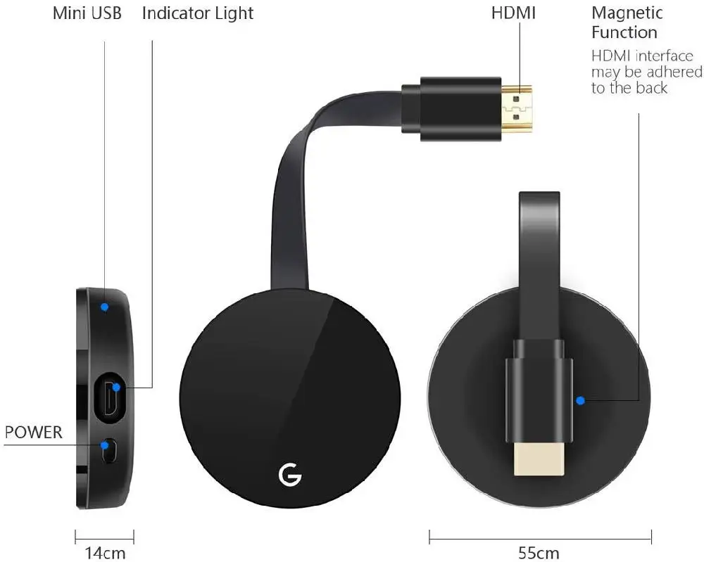 G7 tv Stick 2,4 ГГц WiFi дисплей 1080P HD экран зеркальное отображение ТВ Беспроводной приемник ключа для Google хром Youtube DLNA AirPlay