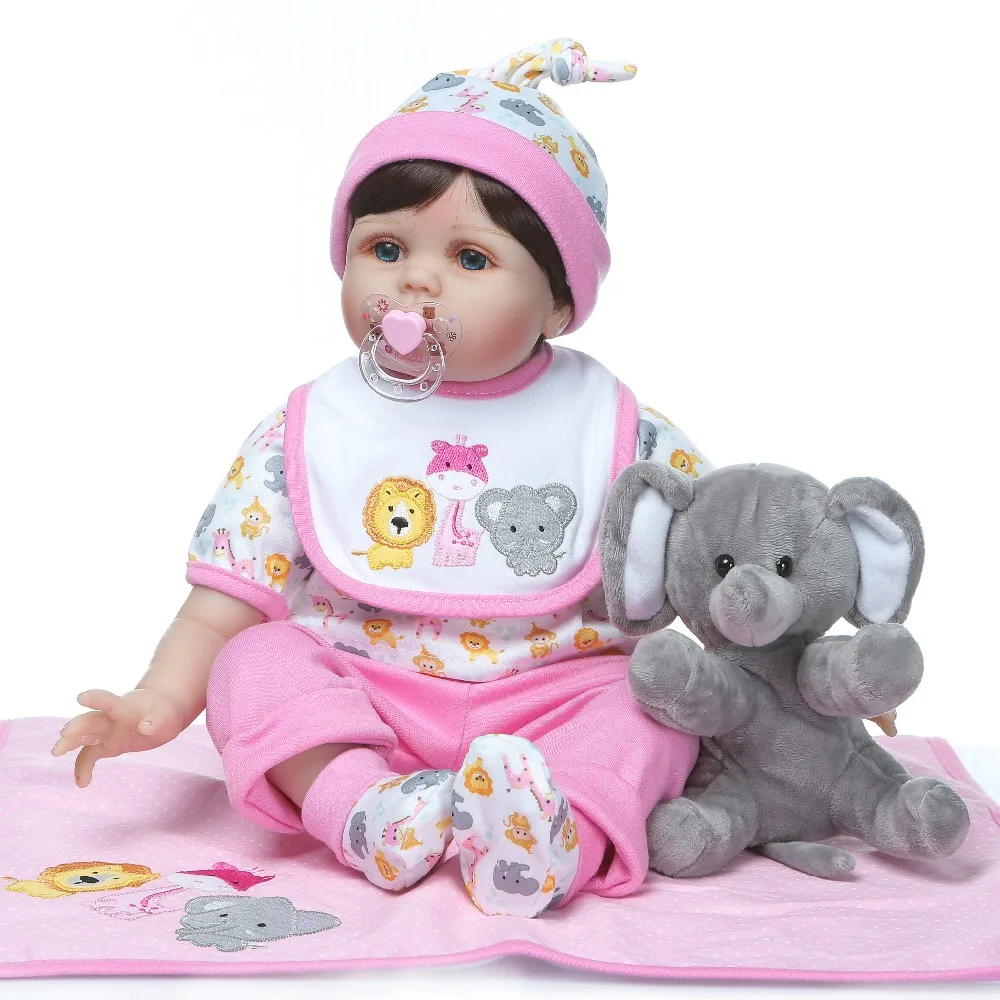 NPK 55 см мягкие силиконовые куклы Reborn Baby, детская живая кукла как настоящая Boneca Bebes Реалистичная настоящая Девочка Кукла Reborn подарки на день рождения