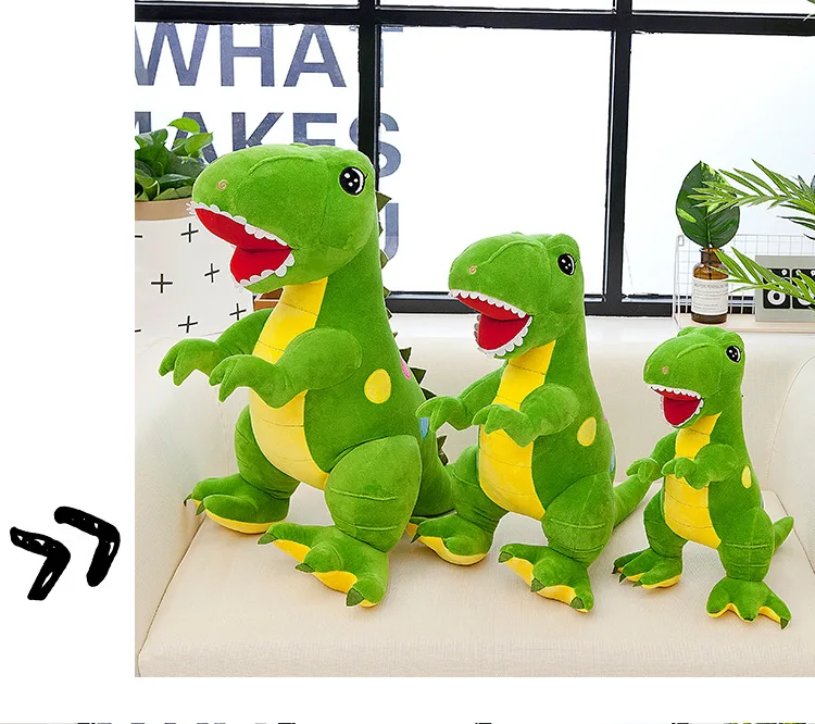 Стиль станция версия T-Rex плюшевая кукла подушка мягкая игрушка динозавр Кукла Детская мультяшная кукла