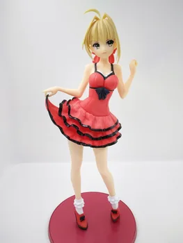 

Flare Fate/EXTRA CCC 25cm Red Saber Figures Toys Animation Sexy Girl Red Dress PVC Action Figure Brinquedos