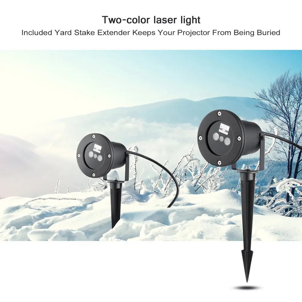 

Outdoor Waterproof Double Color Landscape Laser Light Christmas Holiday Xmas Tree Show Projector Lights with Remote Control