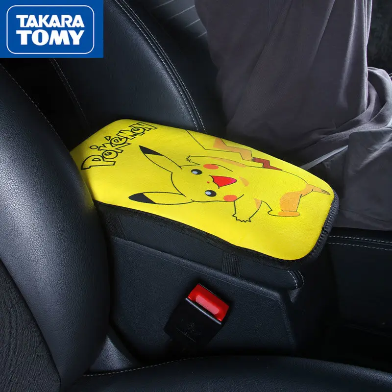 TAKARA TOMY Pokemon Automobile Universal Armrest Box Cushion Cover Creative Automobile Car Interior Supplies Armrest Box Cover