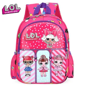 

LOL Surprise Dolls Cartoon Style School Backpack for Girls Kindergarten Student Children's Fashion Girls Cute Bags