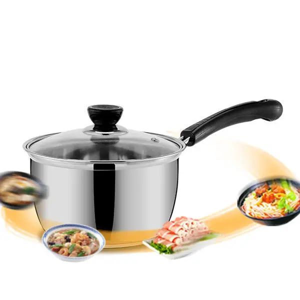 

Stainless Steel Milk Pot Stew Pot Thick Noodle Cooking Small Milk Boiling Pot Electromagnetic Furnace Fuel Gas Universal