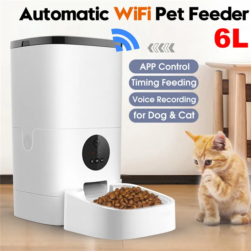 Wifi Video Version Pet Automatic Feeder 6L Pet Food Dispenser APP