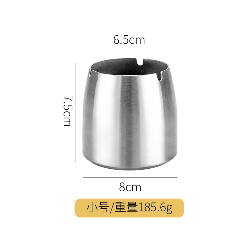 Thickened stainless steel ashtray heightened anti-fly ash ashtray with cover For portable ashtray,stainless steel ashtray,metal ashtray