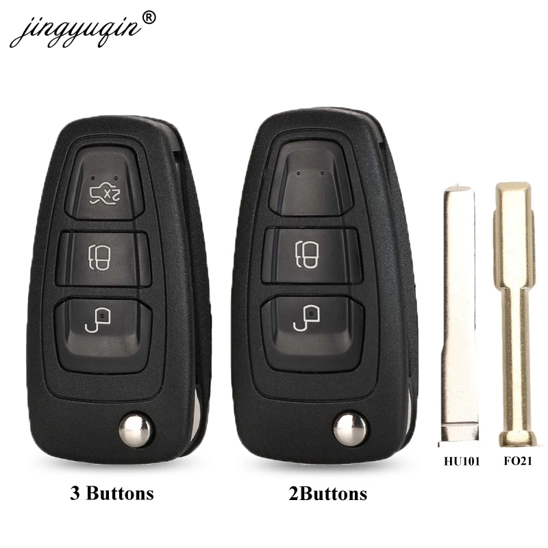 Чехол для ключей jignyuqin 10 шт. С Откидывающейся Крышкой 2/3 кнопки Ford Ranger Focus Fiesta Mondeo