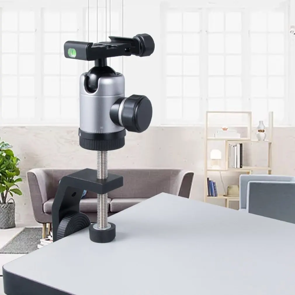Desktop Universal Multifunction C-style Camera Screw clamp + 360 Degree Mini Ball Head 1/4