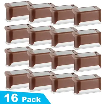 

12PCS/16PCS LED Solar Light Outdoor Solar Lamp Railing Light Wall Light Sconce Lamp For Stair Courtyard Garage , Yards, Fences