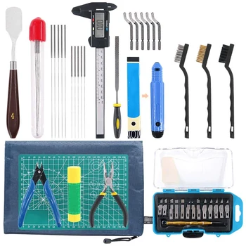 

42 Piece 3D Print Tool Kit Includes Debur Tool, Cleaning and Removal Tool with Storage Bag, 3D Printer Tool Set for Cleaning, Fi