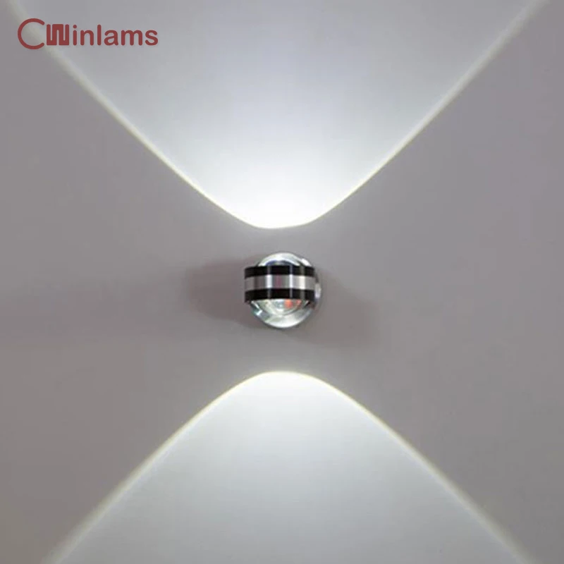 6W LED double head crystal wall lamp modern indoor hotel decoration light living room bedroom bedside aisle Sconce Lights lamp