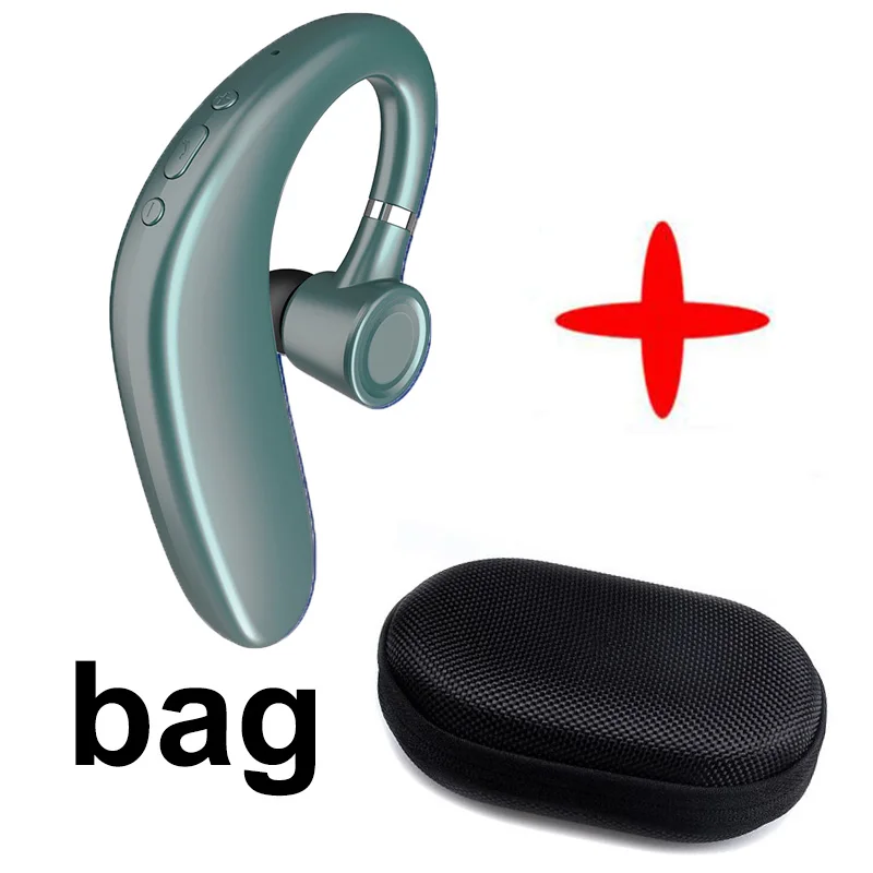 Q11 Bluetooth наушники 180 мАч одна гарнитура с микрофоном бизнес Bluetooth наушники для вождения PK V9 V10 - Цвет: Green with bag