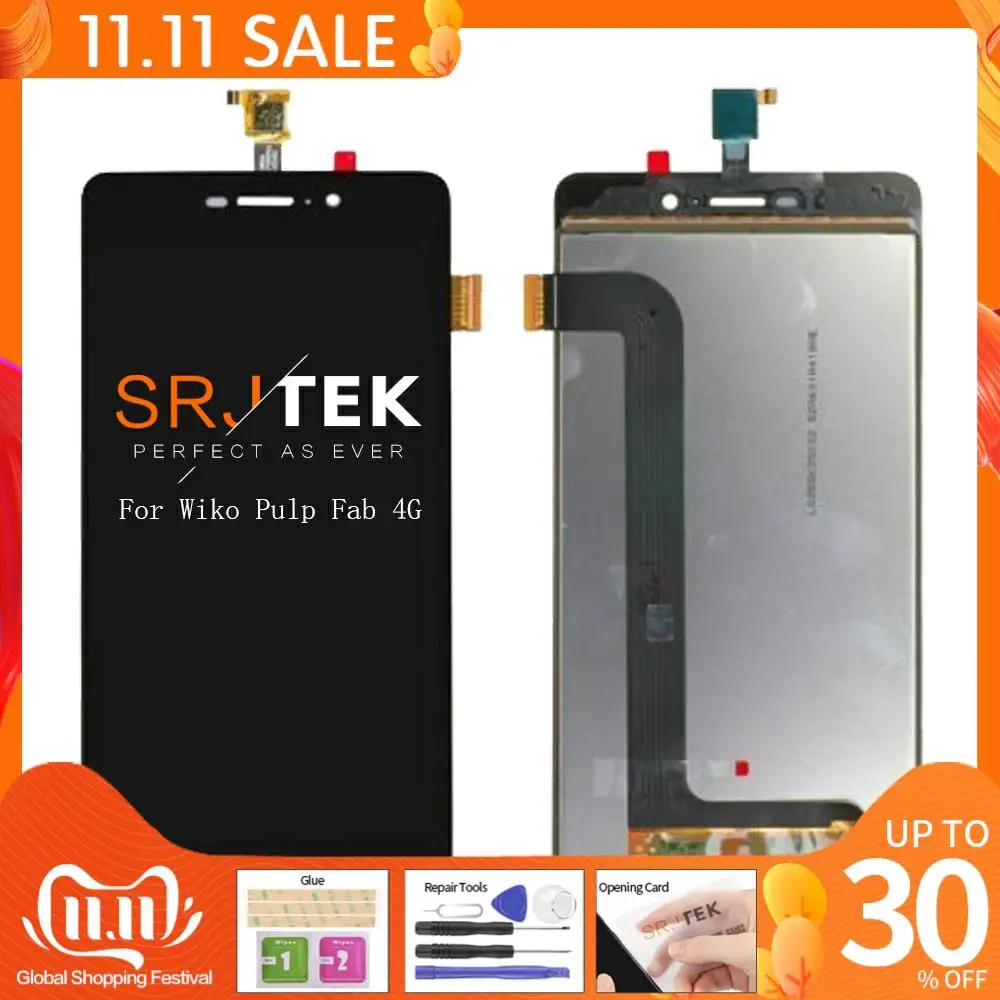 ЖК-дисплей диагональю 5 дюйма и сенсорным экраном 100% для Wiko Pulp Fab 4G заменяет