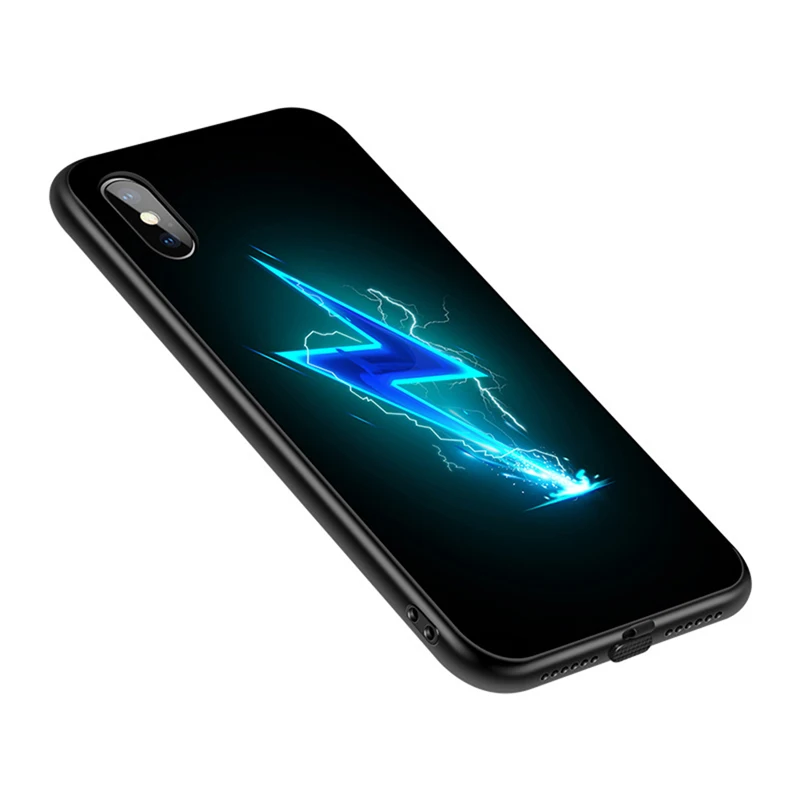 x or xs Для IPhone X XR XS Max Pro Max чехол для телефона Голосовая активация светящийся защитный чехол для мобильного телефона - Цвет: x or xs