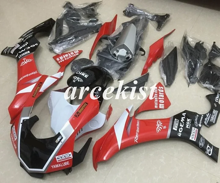 red black Литья под давлением ABS Обтекатели комплект подходит для YAMAHA YZF-R1 YZF R1 15 16 YZF1000 на заказ Красный Черный 99 - Цвет: red black