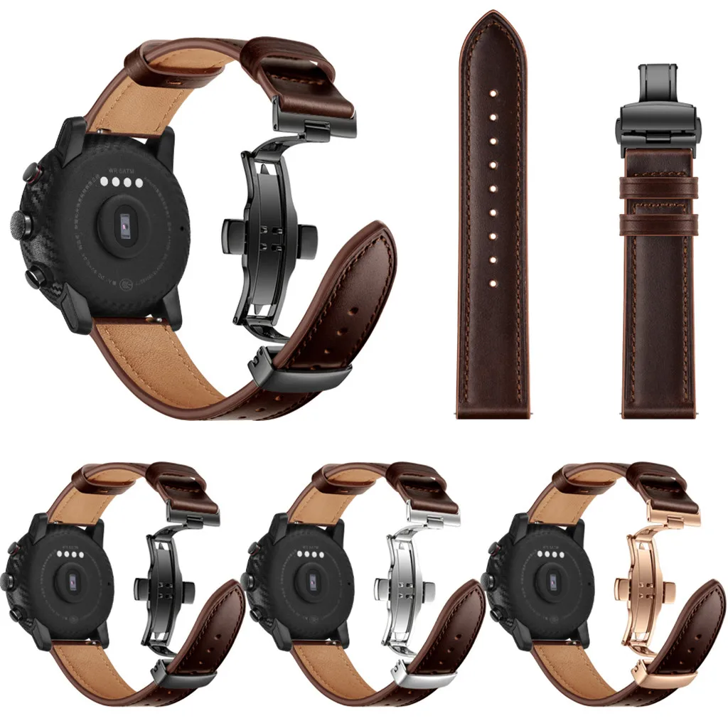 Сменный ремешок из роскошной кожи для часов Xiaomi Huami AMAZFIT 2/2S Stratos 165 мм-220 мм 3 цвета |