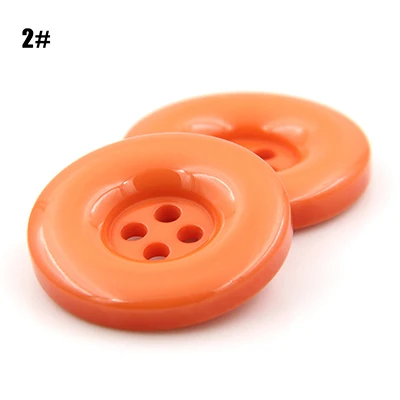 2Orange Meetee 50 шт. 15-25 мм 30 шт. 28-38 мм 4-полимерная пуговица с отверстиями плоская задняя сторона украшения пряжки детские игрушки «сделай сам» Одежда Аксессуары для скрапбукинга - Цвет: 2Orange