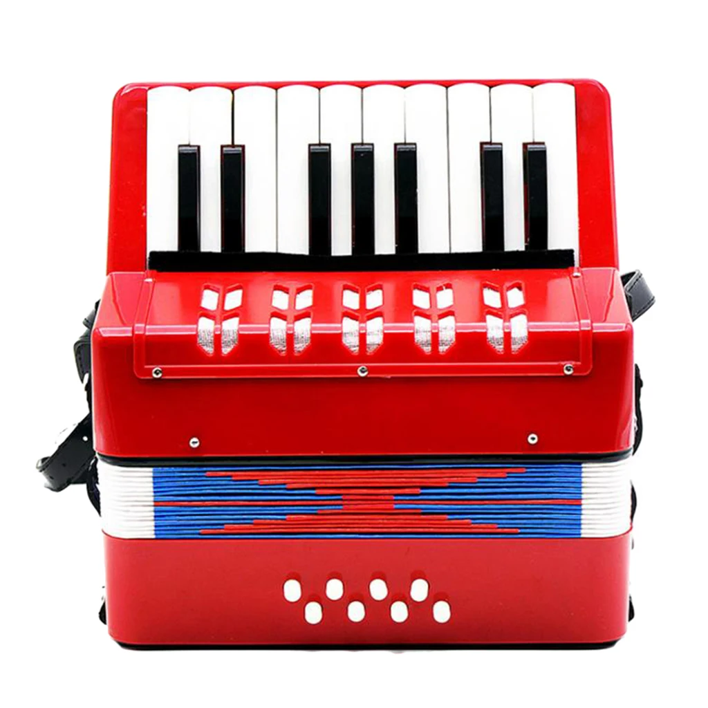 Детский аккордеон 17 ключей 8 бас музыкальный образовательный инструмент игрушка подарок