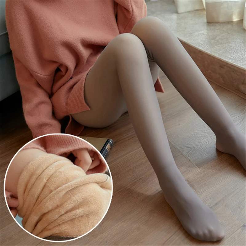 SVOKOR Winter Velvet Leggings for Women Warm Pants High Waist Sexy Legging Elastic Keep