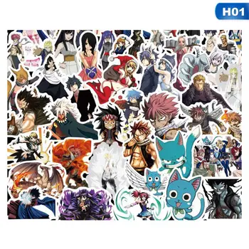 

50Pcs Classic Japanese Anime Fairy Tail Sticker For Bike Motorcycle Skateboard Guitar Laptop Luggage Graffiti Sticker